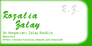 rozalia zalay business card